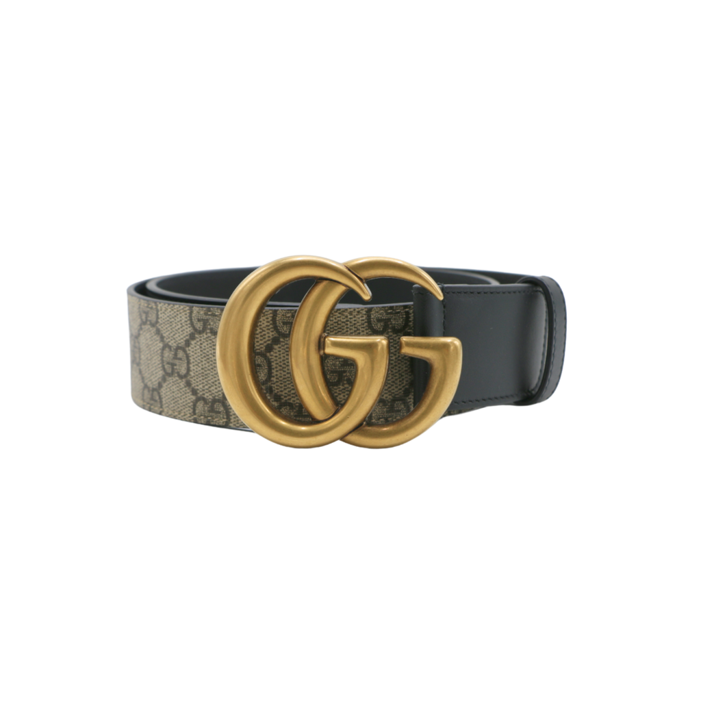 [Gucci-20513] Gucci Re-Edition Wide Leather Belt 400593 Size 80 32