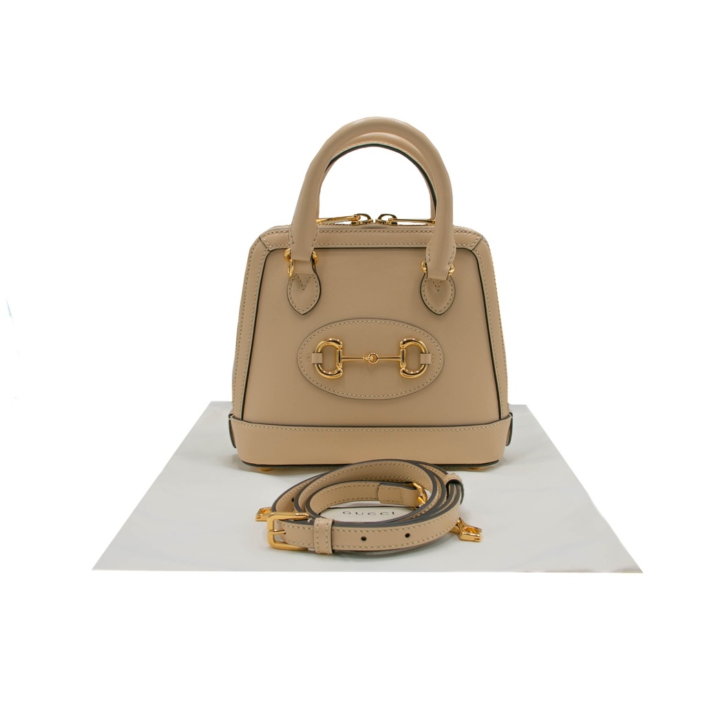 Gucci Horsebit 1955 Mini Top Handle Beige Bag 640716