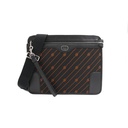 Gucci Medium Messenger Bag Black Diagonal Interlocking G Fabric Jacquard 752595