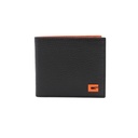 Gucci G Detail Leather Bifold Wallet Black and Orange 739358