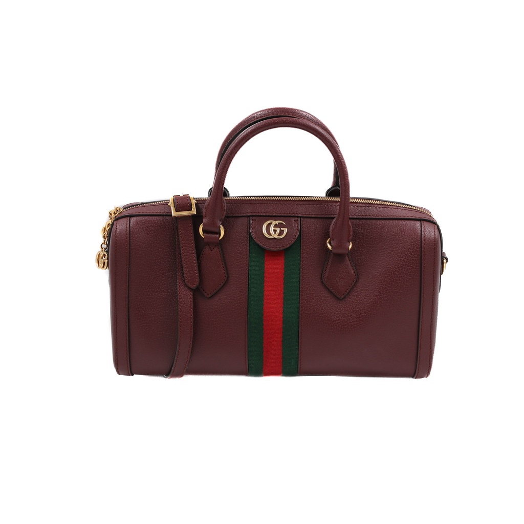 Gucci Ophidia Leather 2 Way Handbag Bordeaux 524532