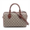 Gucci GG Supreme Top Handle Leather Boston Bag 409529