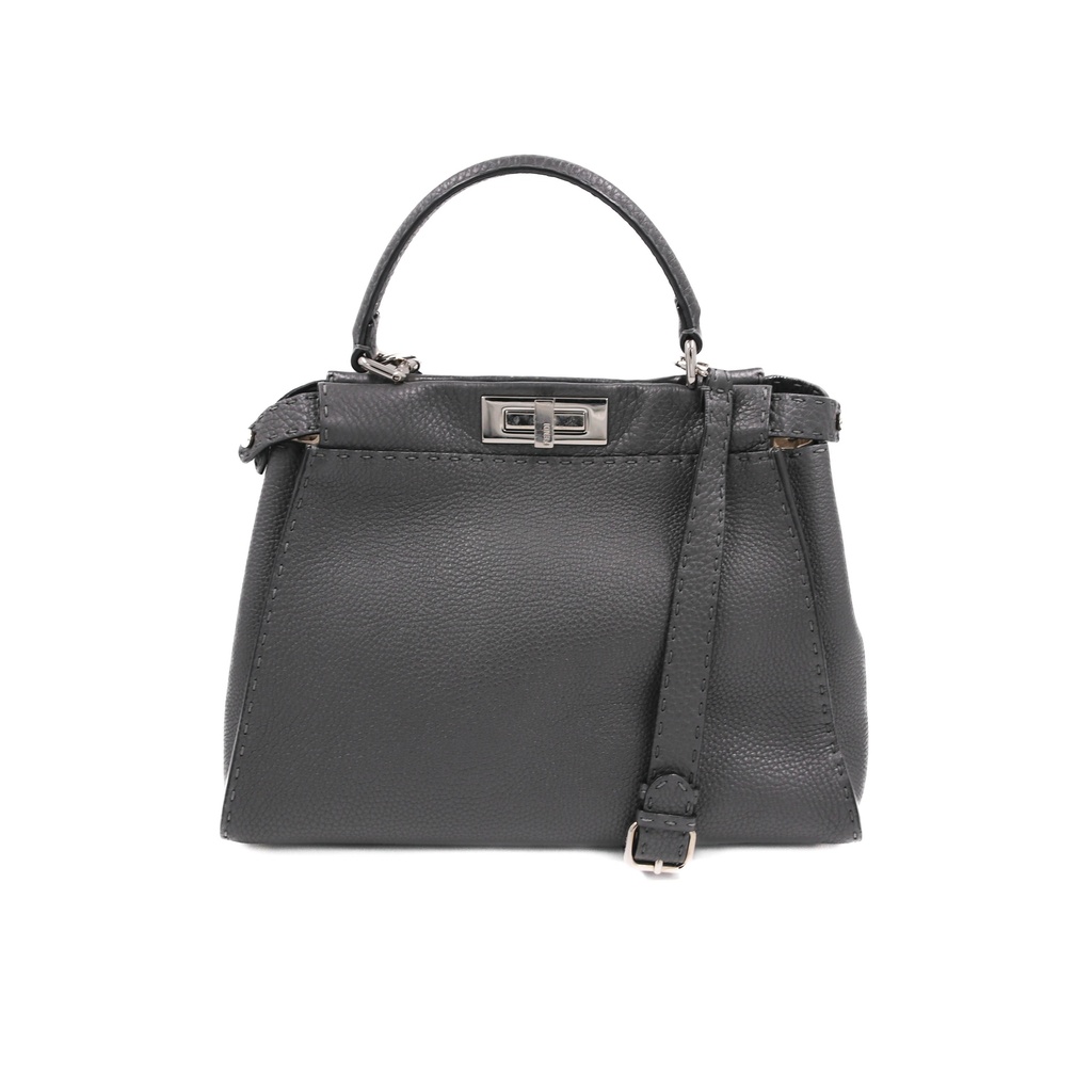Fendi Peekaboo Selleria Leather Handbag 8BN290
