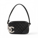 Chanel Cambon Lambskin Pochette Black 
