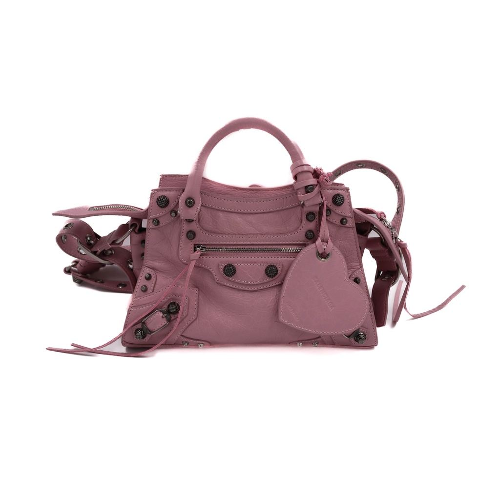 Balenciaga  Agneau Arena Neo Cagole Handbag XS Pink
