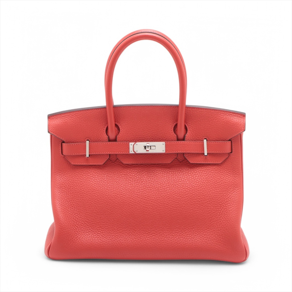 Hermes Birkin 30 Taurillon Clemence Rouge Tomate  2016