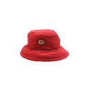 Gucci Double G Nylon Red Hat Size S 757922