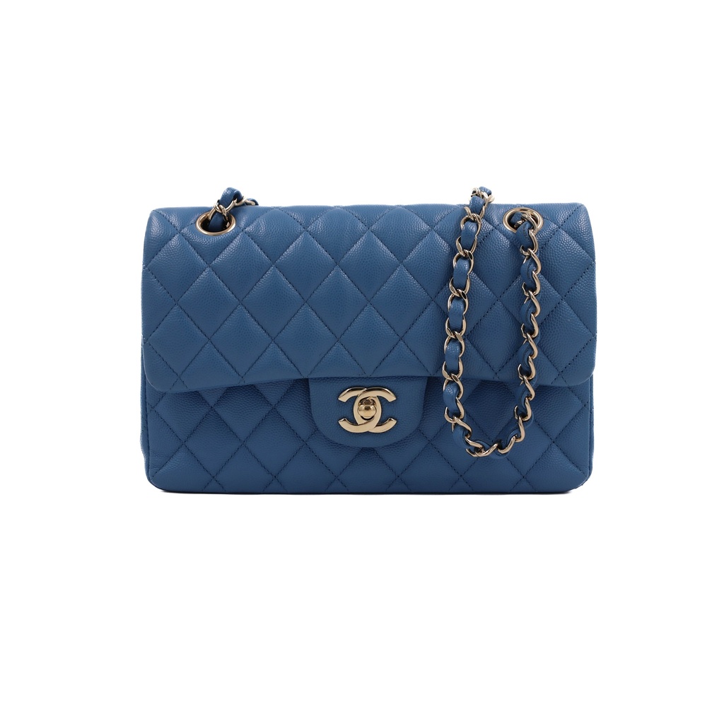 Chanel Classic Caviar Small Bag Blue