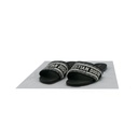 Christian Dior Dway Slide Black Embroidered Cotton In Size 37 1/2