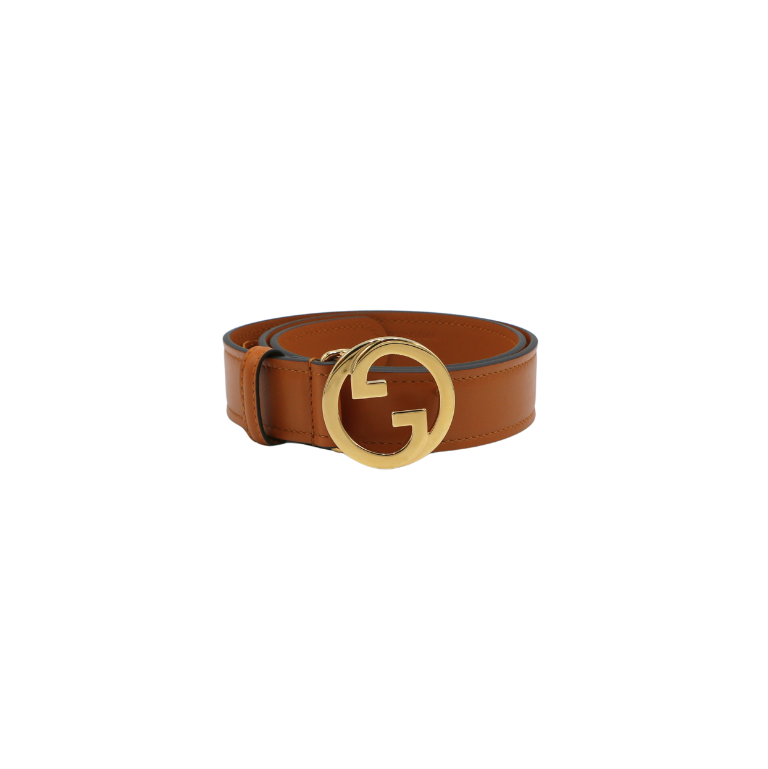 Gucci GG Logo Buckle Belt Brown In Size 70 28 734771