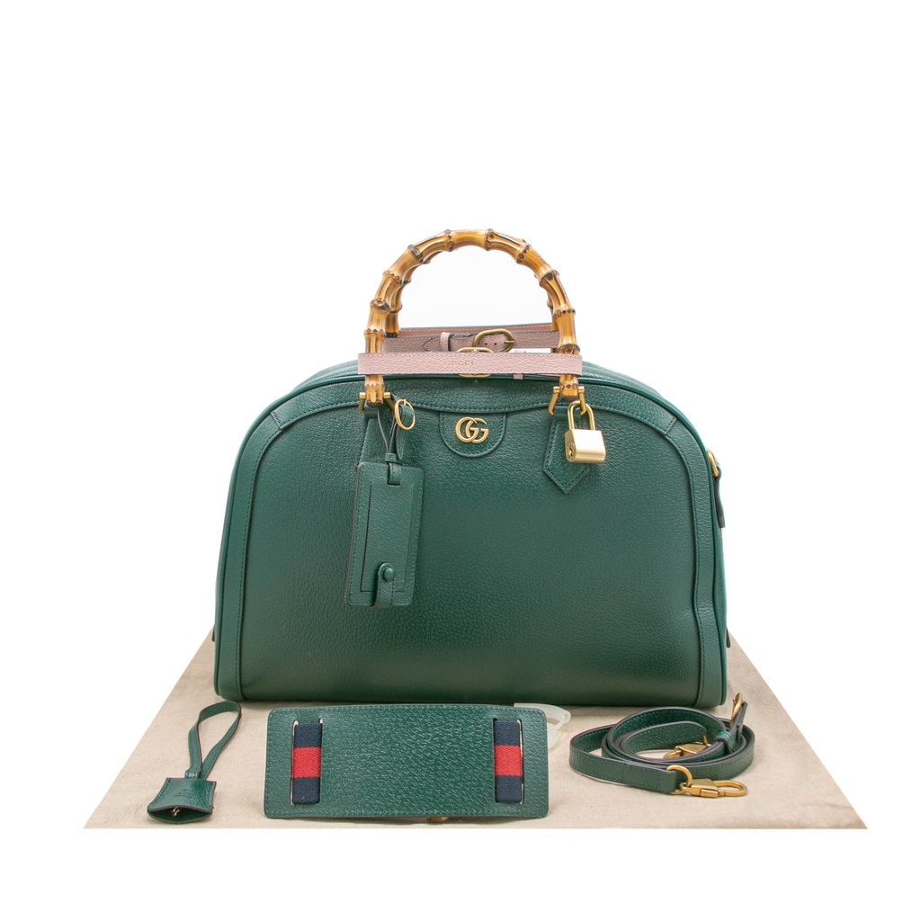 Gucci Diana Medium Duffle BAG Green 705373 Leather