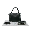 Prada Logo-Embellished Leather Small Bag Black