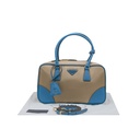 Prada Re-edition Camel 1978 Medium Re-nylon And Saffiano Leather Two-handle Bag