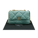 Chanel 19 Flap Large Crossbody Bag Light Green