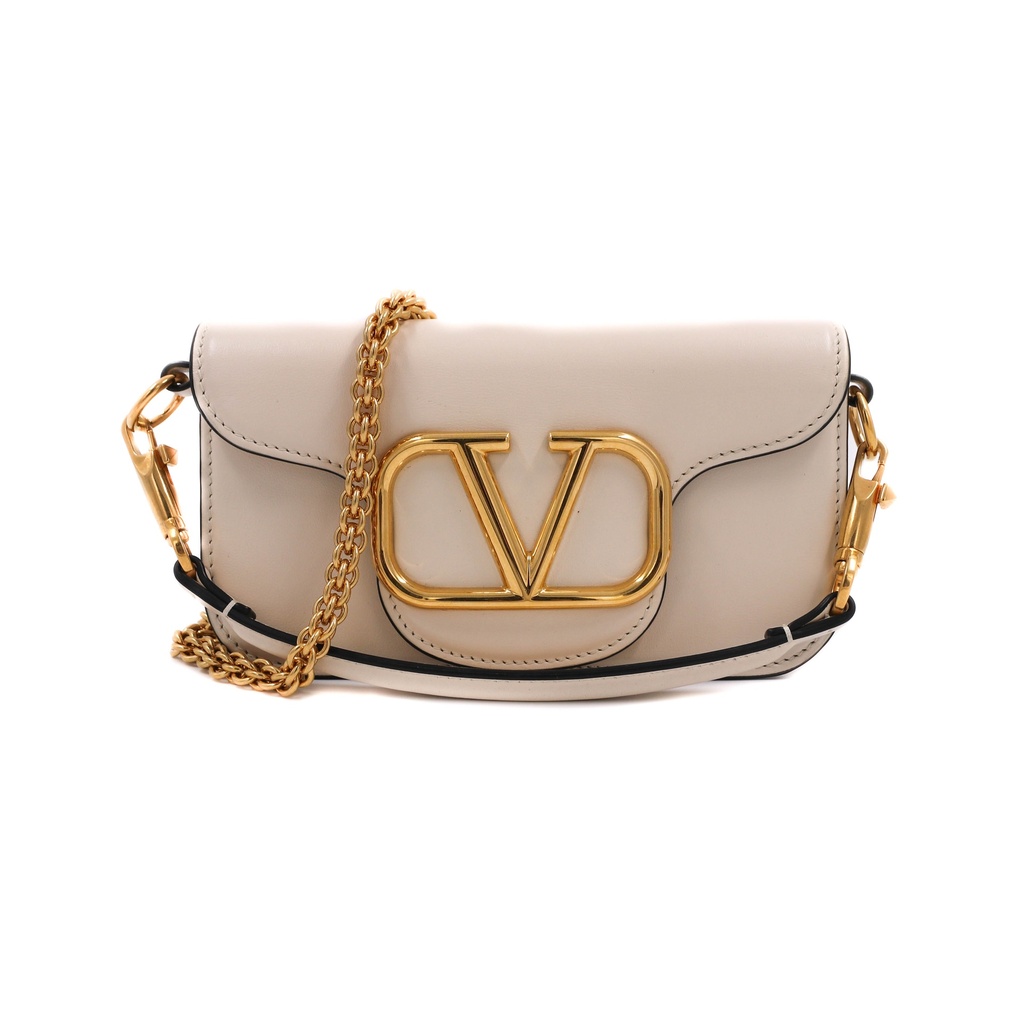 Valentino Garavani  Calfskin Vlogo Small Loco Shoulder Bag