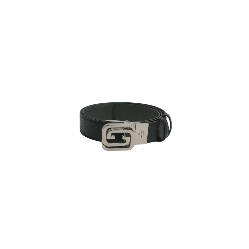 [Gucci-21286] Gucci Reversible Belt with Squared Interlocking G Belt 715603 In Size 85 34