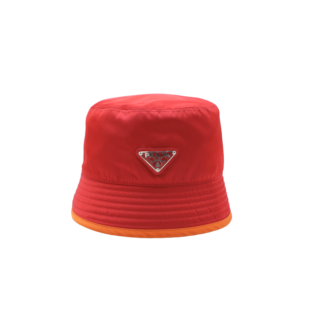 Prada Medium Women's Nylon Bucket Hat Red