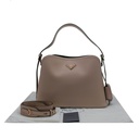 Prada Logo Plate Matinee Medium Shoulder Bag Pink