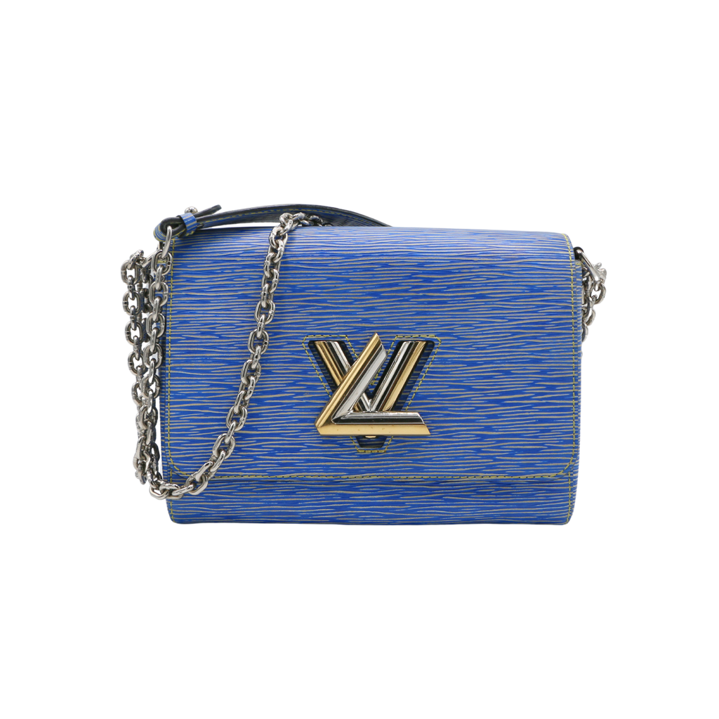 Louis Vuitton LV Twist MM Blue Epi Leather
