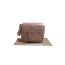 Gucci GG Marmont Belt Bag In Pink Leather 739599