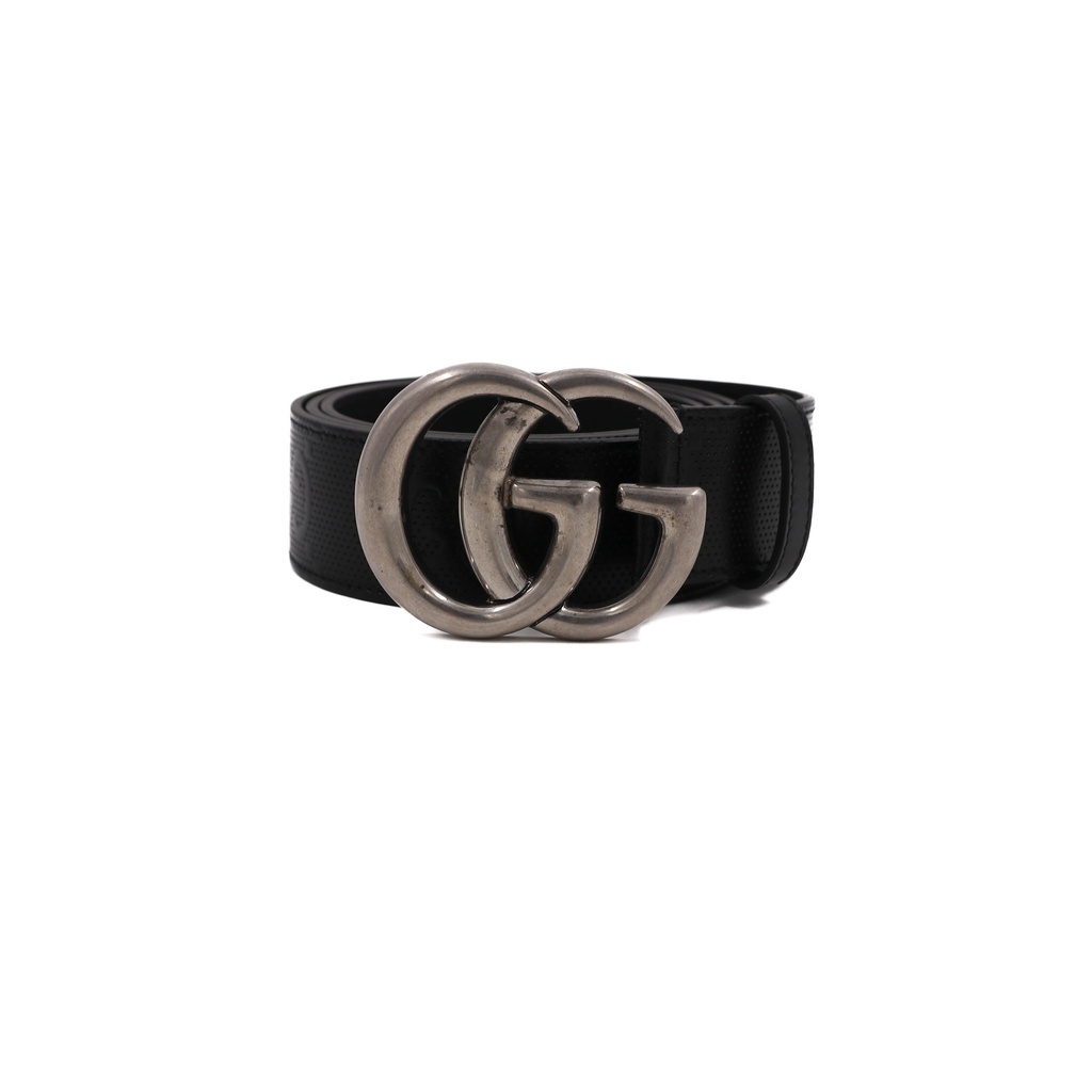 [Gucci-21564] Gucci GG Logo Leather Belt Size100 406831