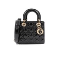 Christian Dior  Patent Cannage Small Lady Dior Black