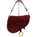 Christian Dior Smooth Calfskin Saddle Bag Red