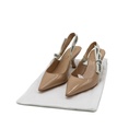 Christian Dior J'Adior Slingback Pump Nude Patent Calfskin In Size 37