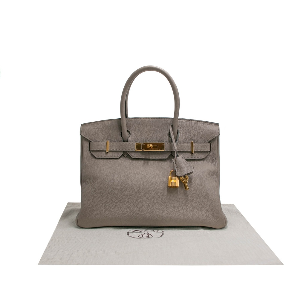 Hermes Birkin 30 Etain Clemence Leather 2018 