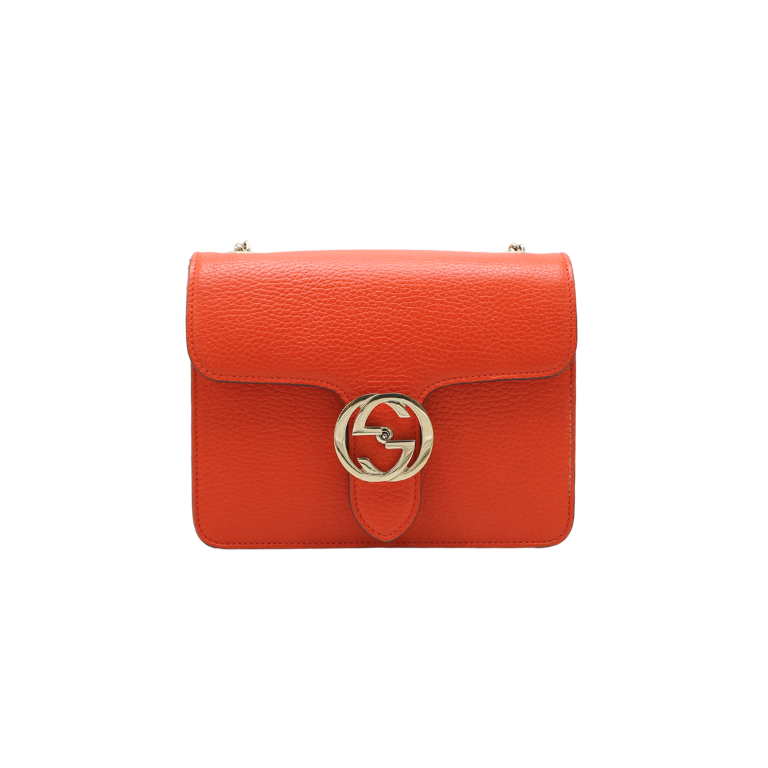 Gucci Icon GG Interlocking Small Crossbody Bag Orange 510304