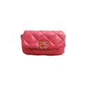 Chanel Pink Quilted Lambskin Leather Chanel 19 Waist Bag 