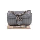 Gucci GG Marmont Matelasse Small Grey Bag 446744