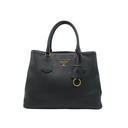 Prada Vitello Phenix Leather Handbag Black