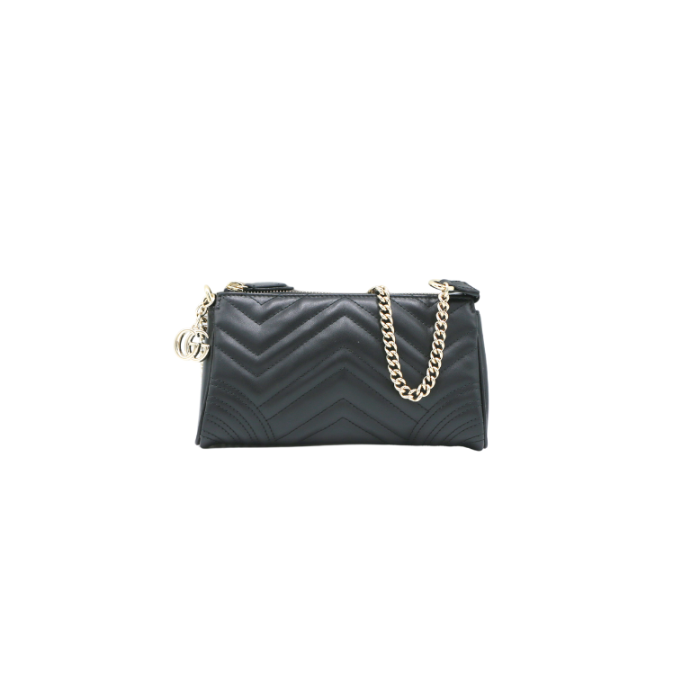 [Gucci-22132] Gucci GG Marmont Small Shoulder Bag Black 847589