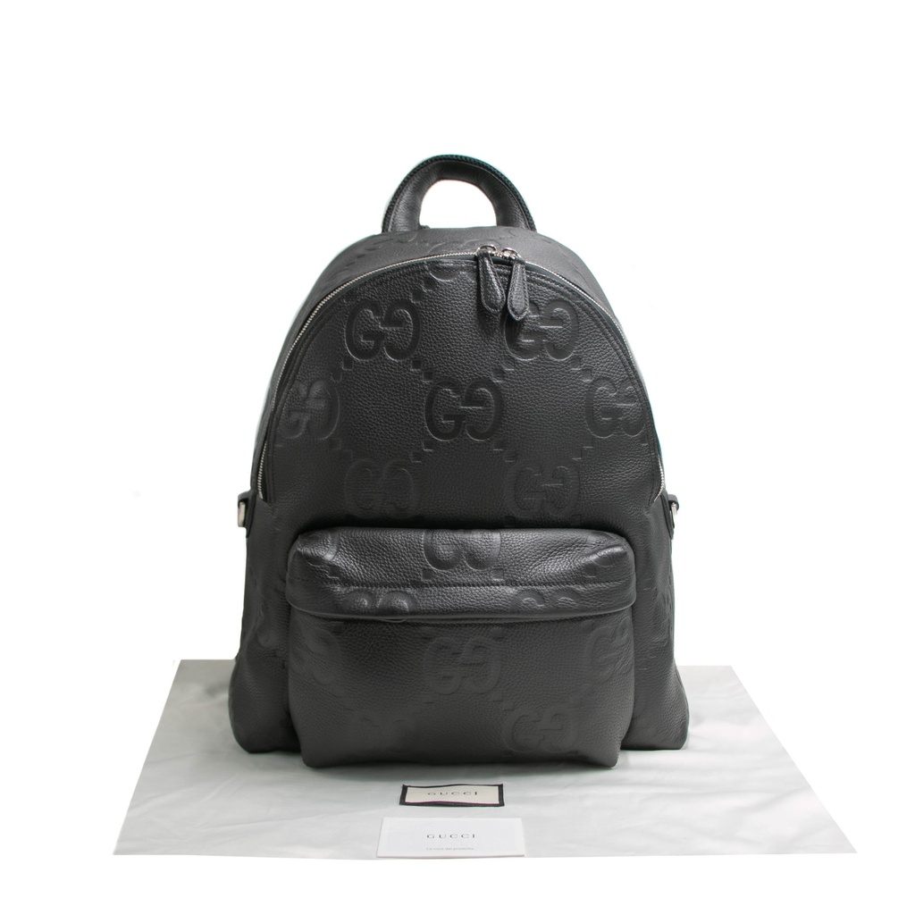 [Gucci-22135] Gucci GG Jumbo Medium Backpack Black 819065