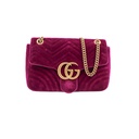 Gucci GG Marmont Medium Purple Velvet Shoulder Bag