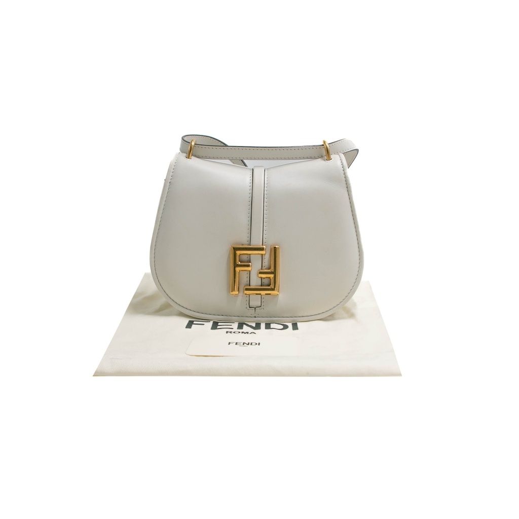 Fendi Zucca FF C'mon Small White Bag