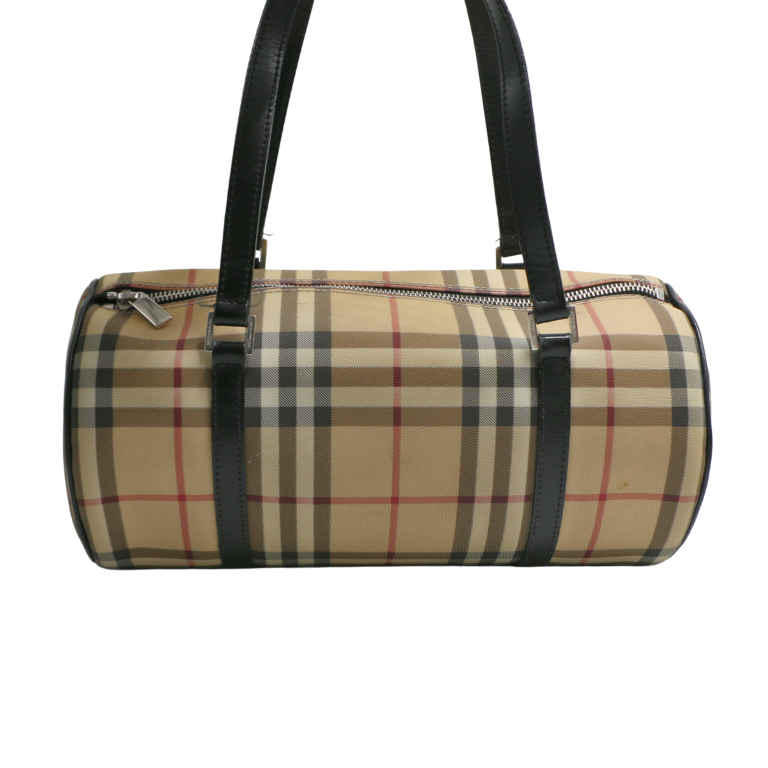 Burberry House Check Coated Canvas Duffel Bag