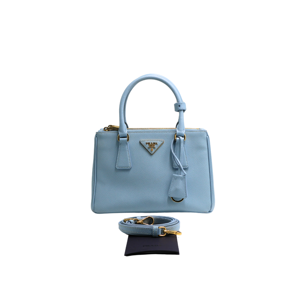 Prada Saffiano Leather Galleria Bag Blue
