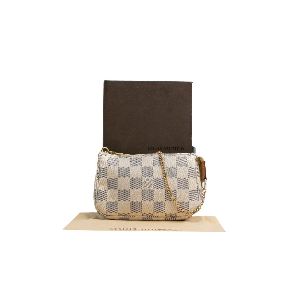 Louis Vuitton Mini Pochette Accessories Damier Azur Ebene