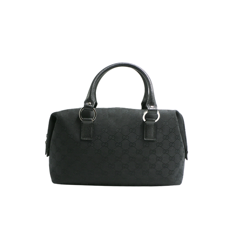 Gucci GG Canvas/Leather Tote Bag 113009 Black