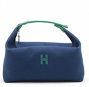 Hermes Brid A Black GM Canvas Blue