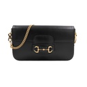 Gucci Horsebit 1955 Small Shoulder Bag Black 752002