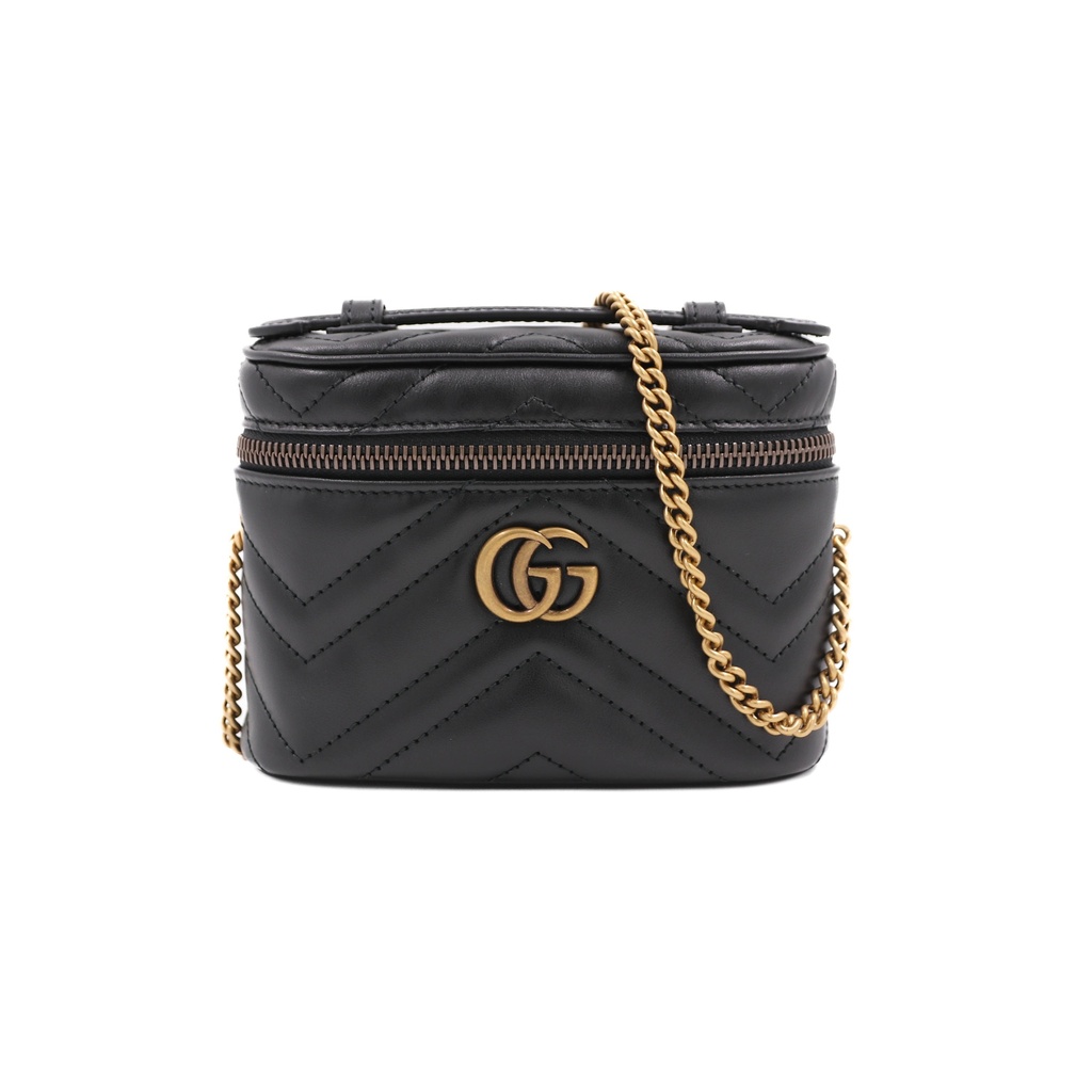 Gucci GG Marmont Mini Top Handle Bag Black 699515