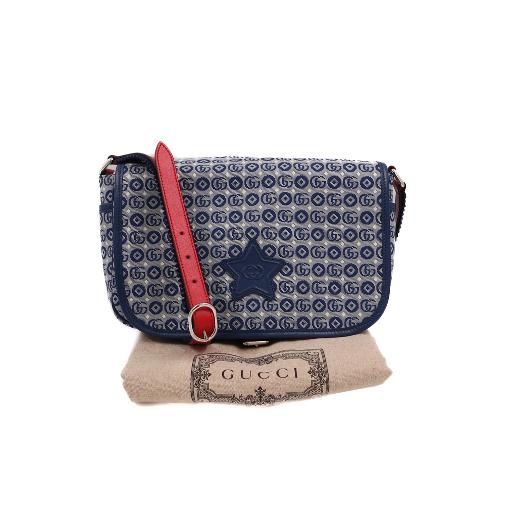 Gucci Shoulder Bag Children'S Bag Blue Star 664143