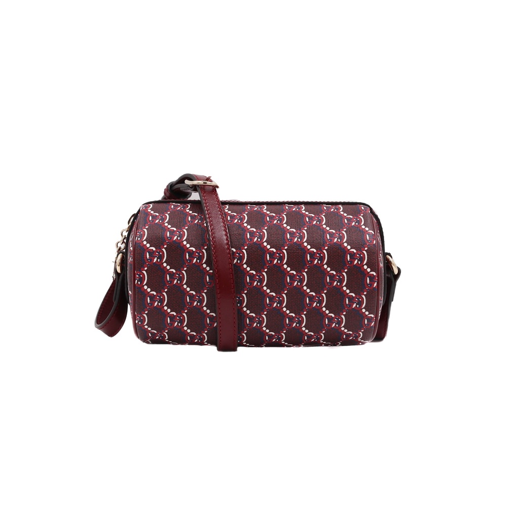 Gucci GG Shadow Canvas Leather Cosmetic Bag Burgundy 796231