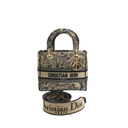 Christian Dior Canvas Embroidered Medium Lady D-Lite Handbag