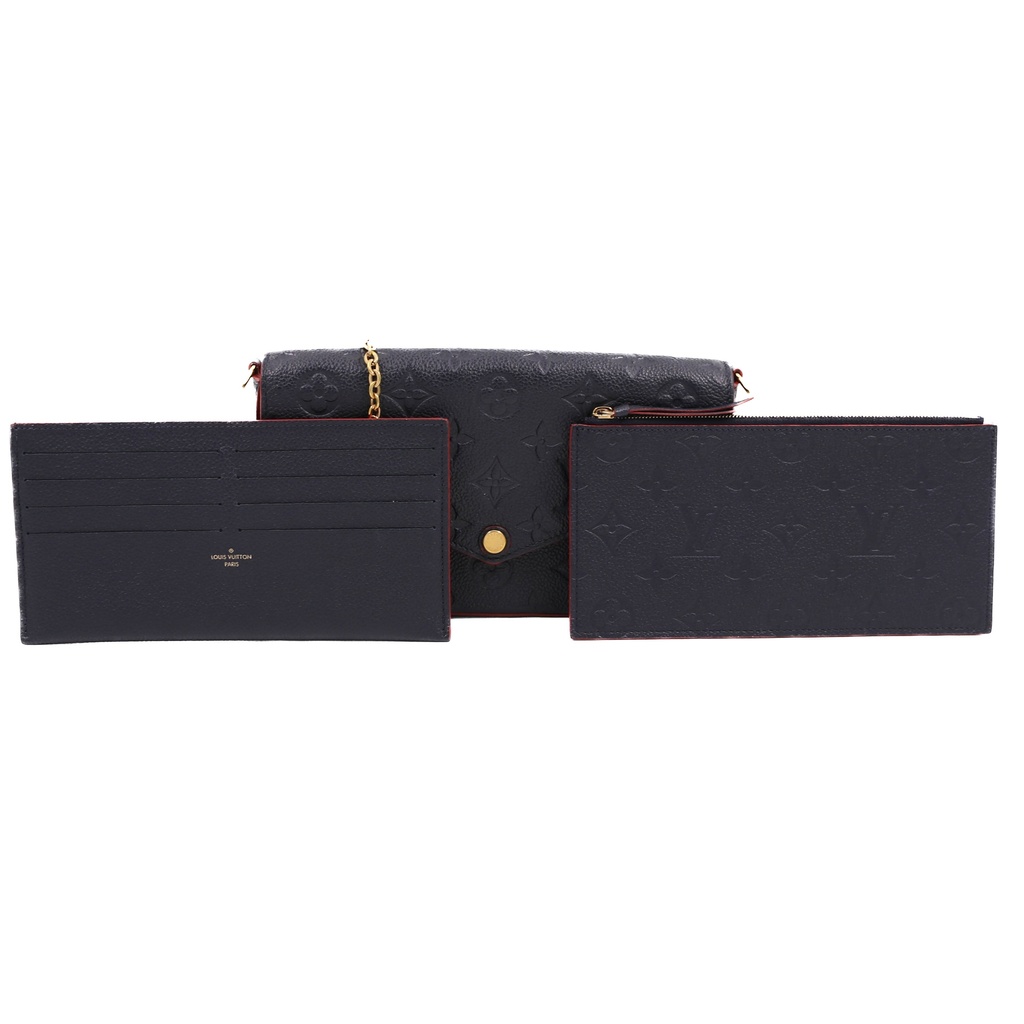 Louis Vuitton Pochette Felicie Monogram Empreinte Leather Navy Blue