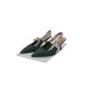 Christian Dior J'Adior Slingback Pump Black Technical Fabric In Size 38