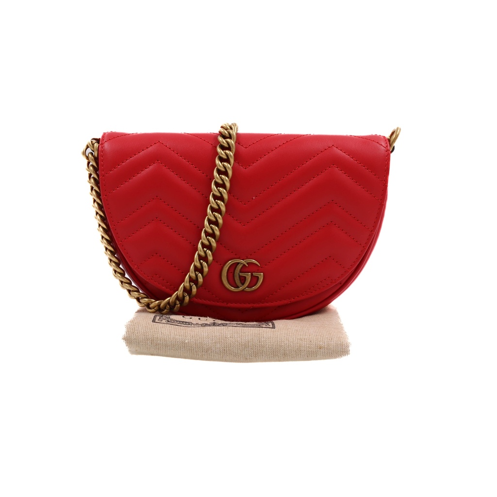 Gucci  Mini GG Marmont Crossbody Bag Red 746431